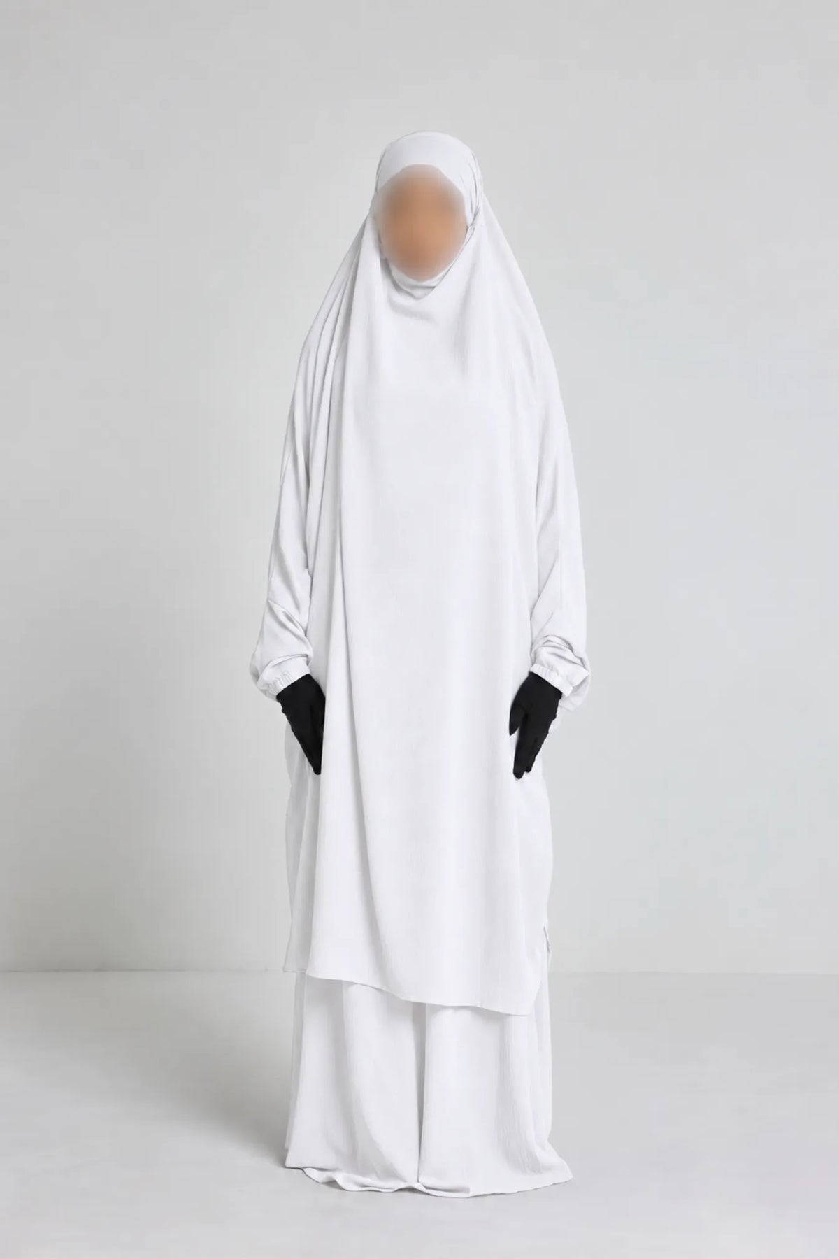 Ensemble Jilbeb 2 pièces avec Jupe Jazz blanc