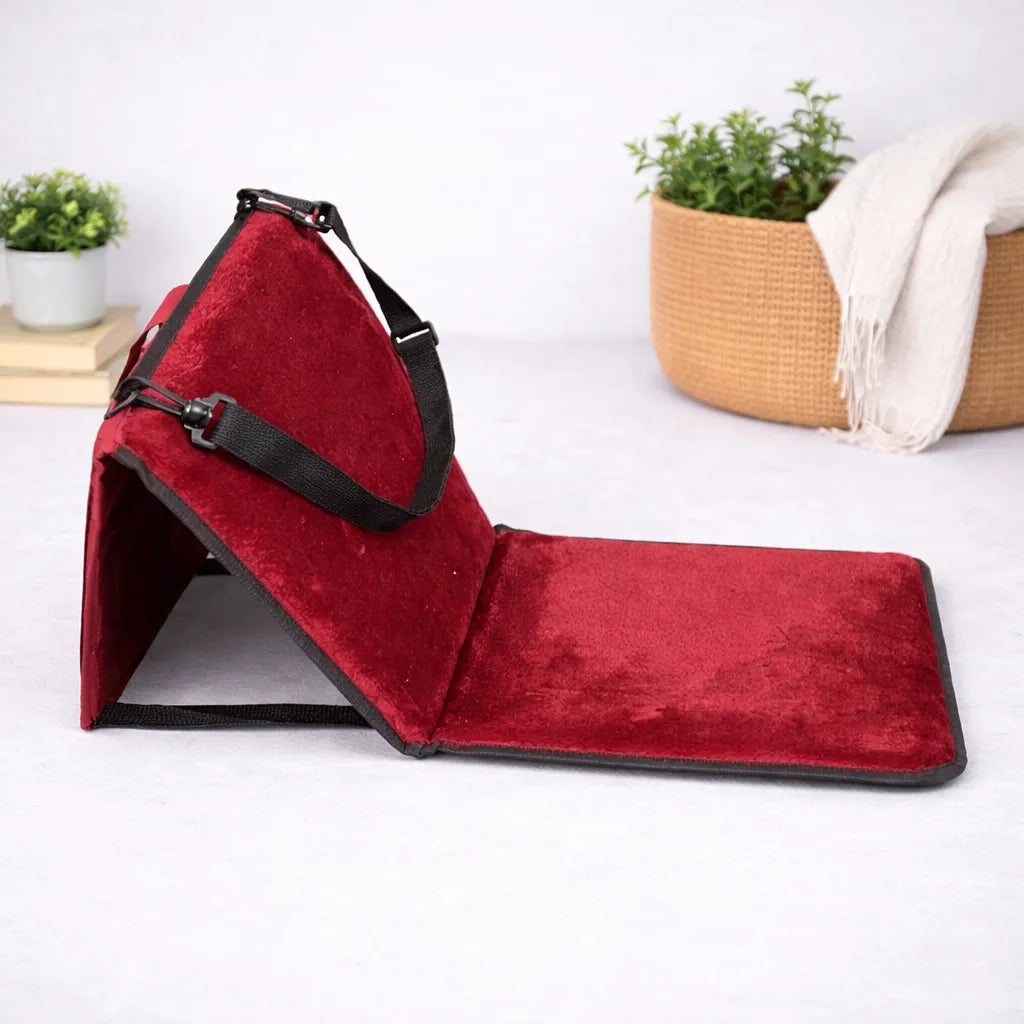 Tapis de prière avec dossier pliable