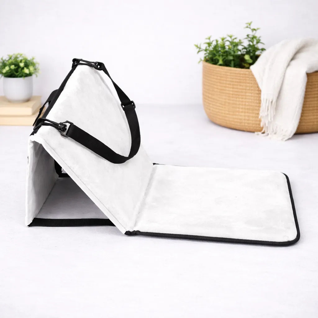 Tapis de prière avec dossier pliable
