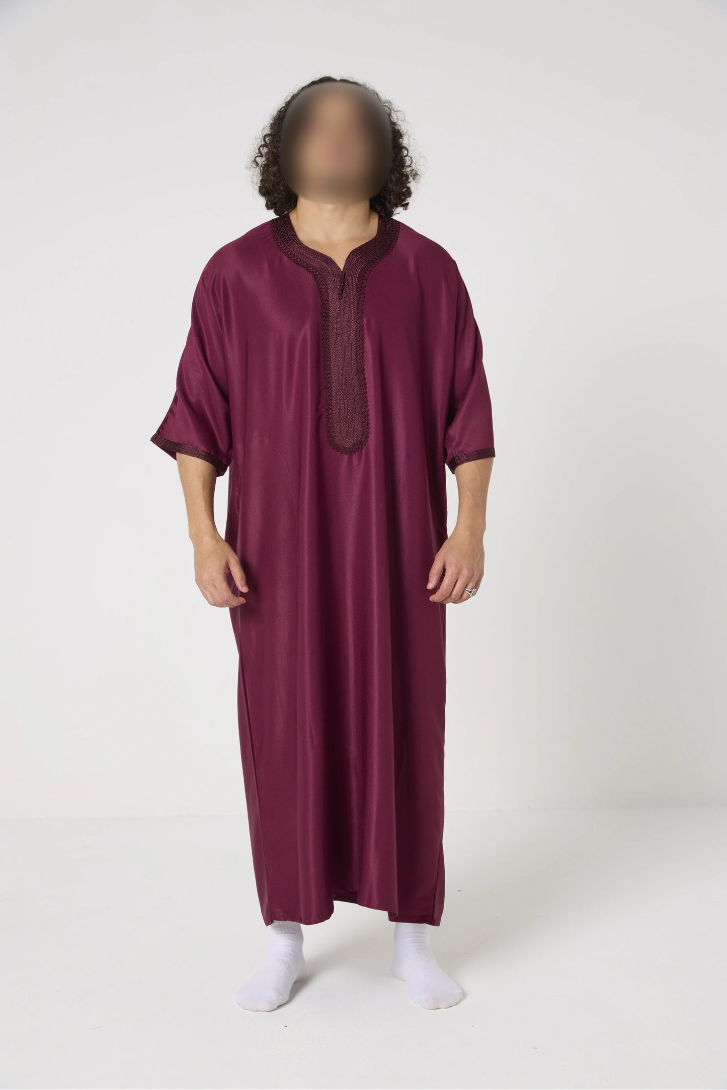 Qamis Marocain col orné