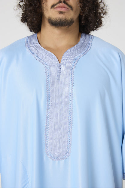 Qamis Marocain col orné