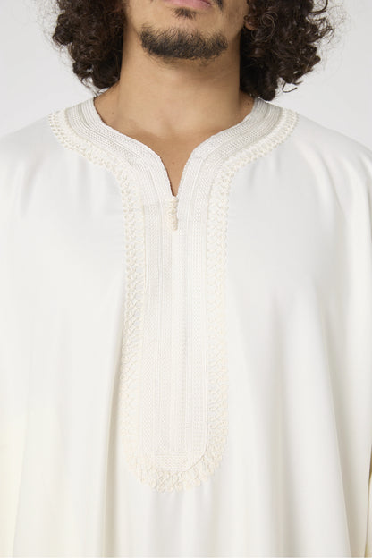 Qamis Marocain col orné