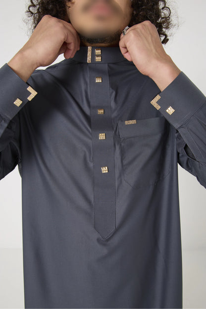 Qamis Al Haramain col avec pantalon