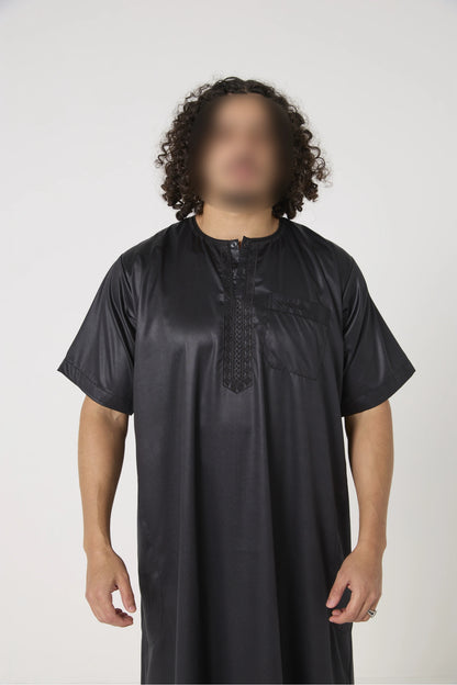 Qamis Atlas manches courtes