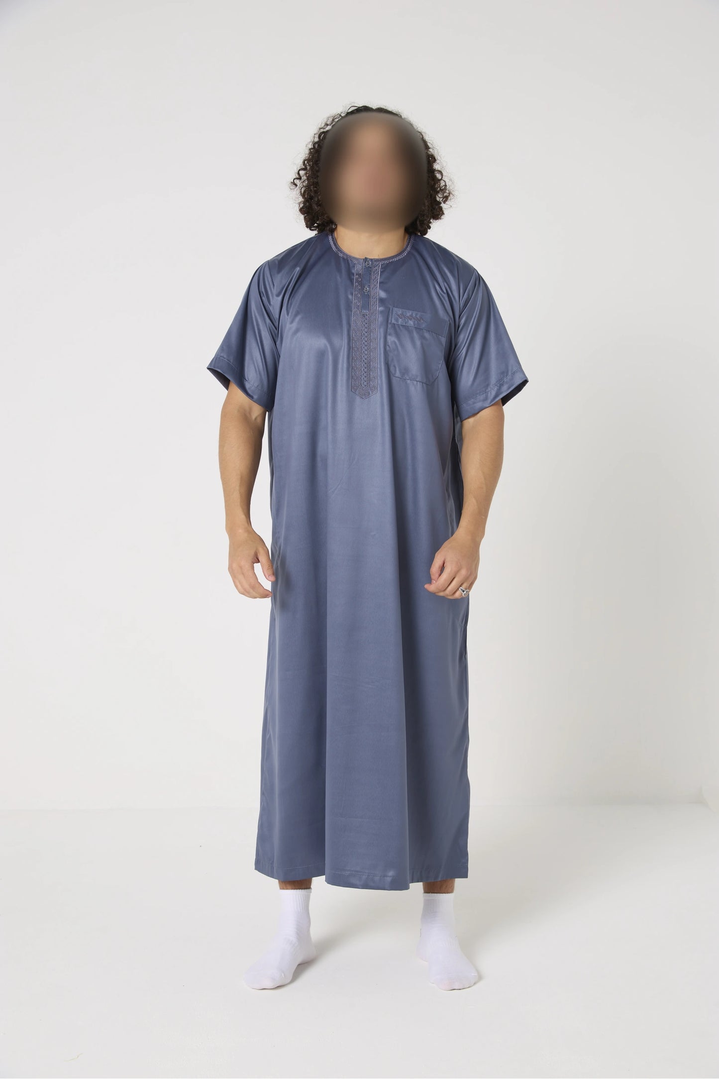 Qamis Atlas manches courtes