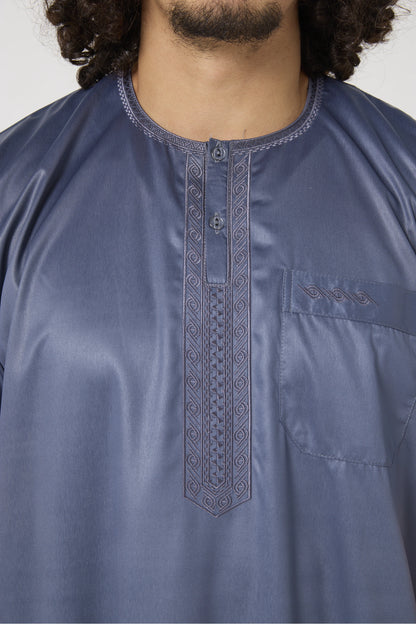 Qamis Atlas manches courtes