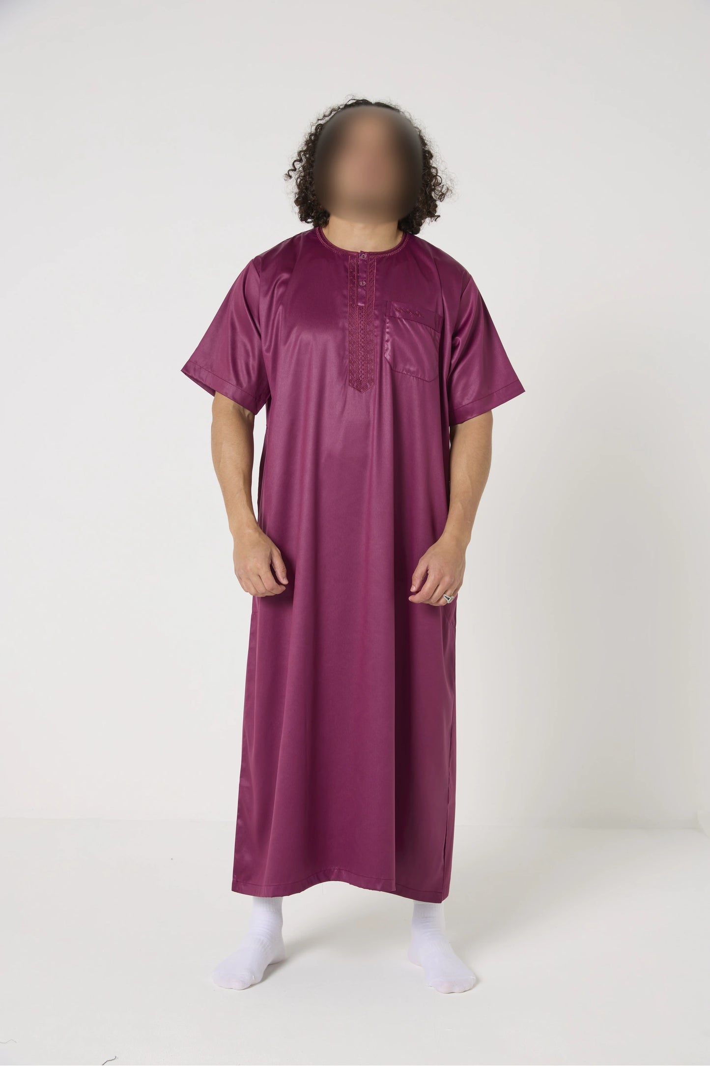 Qamis Atlas manches courtes