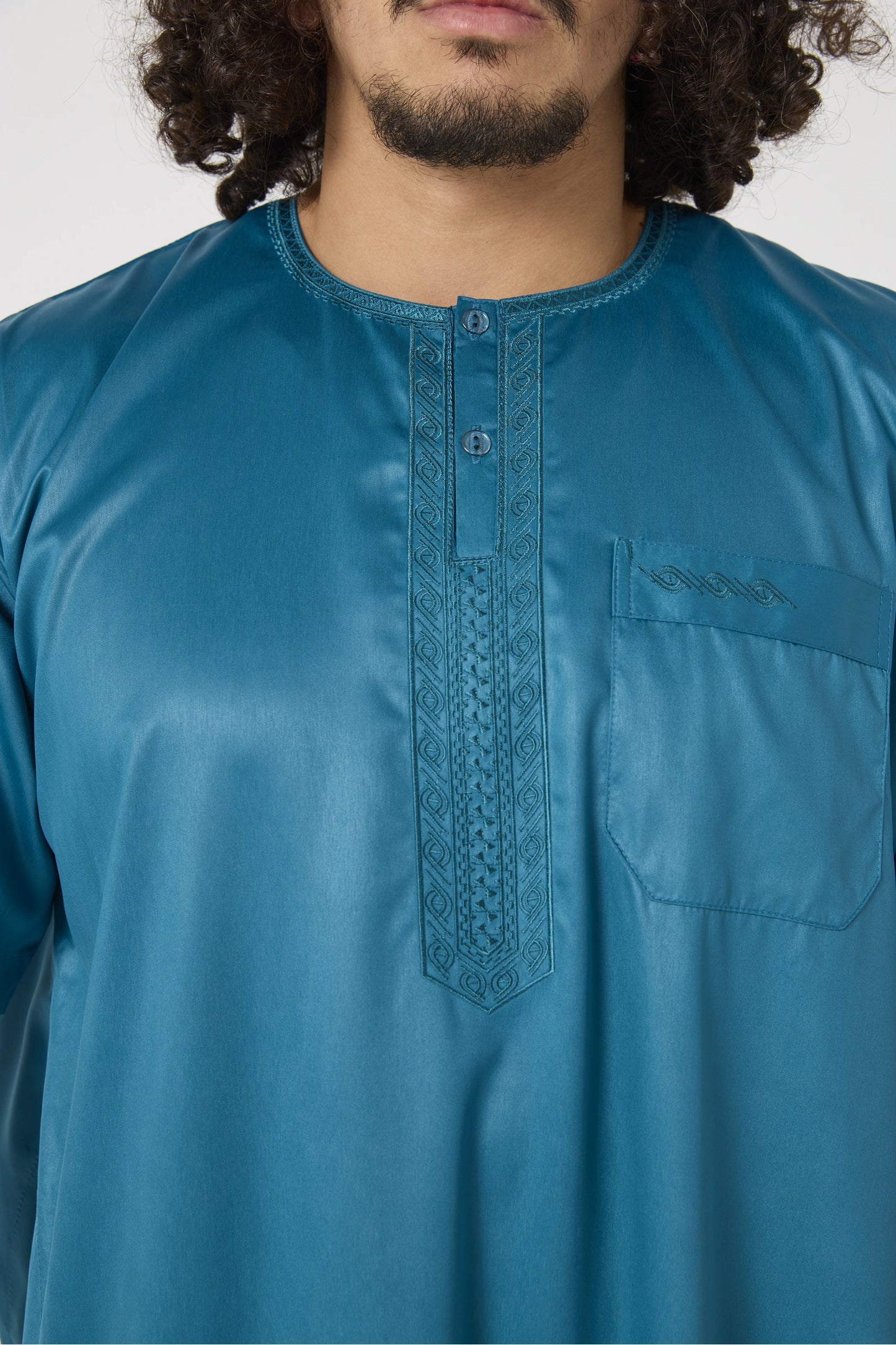 Qamis Atlas manches courtes