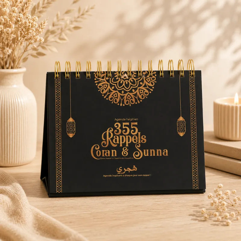 Calendrier - Agenda Hégirien 355 rappels Coran & Sunna - Grand - Noir