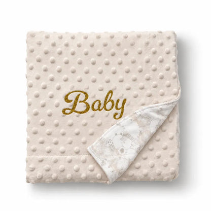 Couverture Bébé Personnalisée Prénom beige