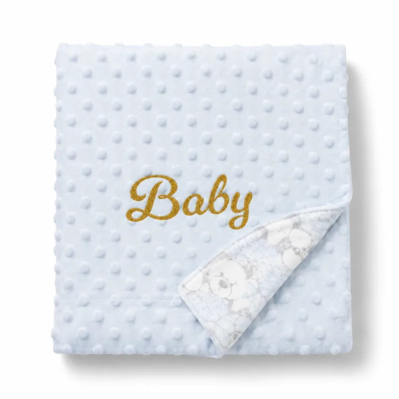 Couverture Bébé Personnalisée Prénom bleu