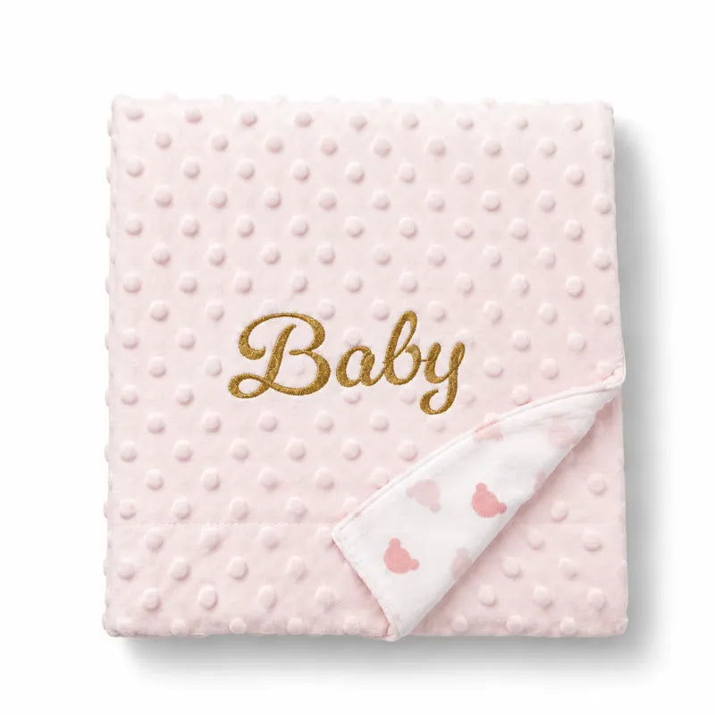 Couverture Bébé Personnalisée Prénom rose