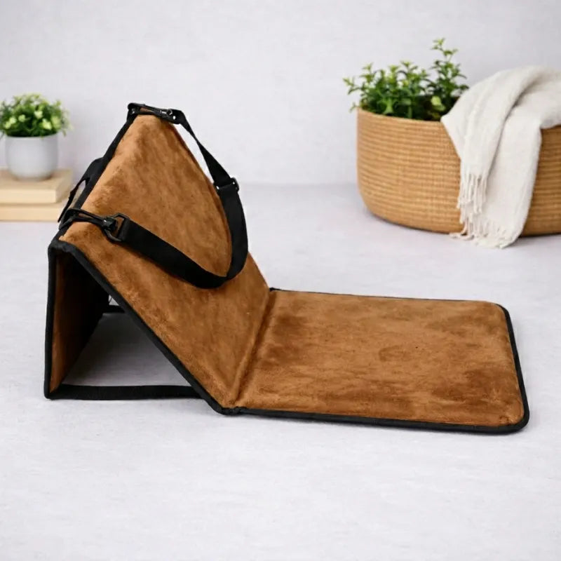 Tapis de prière avec dossier pliable