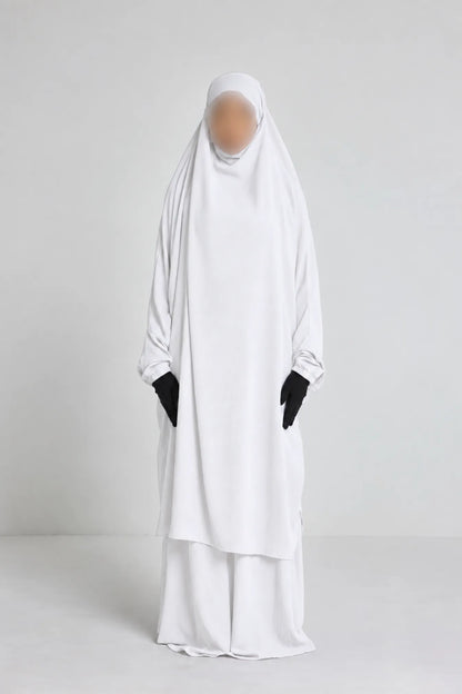 Ensemble Jilbeb 2 pièces avec Jupe Jazz blanc