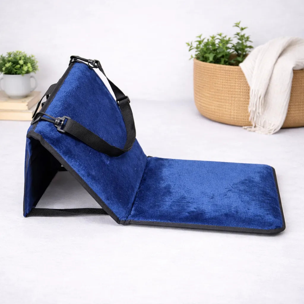 Tapis de prière avec dossier pliable