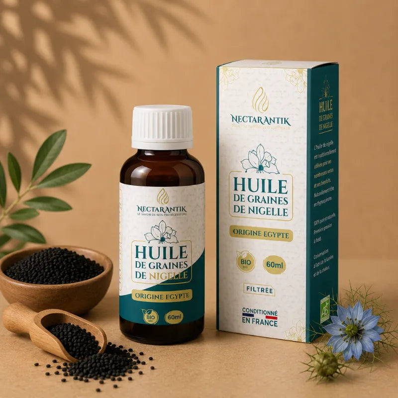 Huile de Graines de Nigelle Bio 60 ml – Nectar Antik