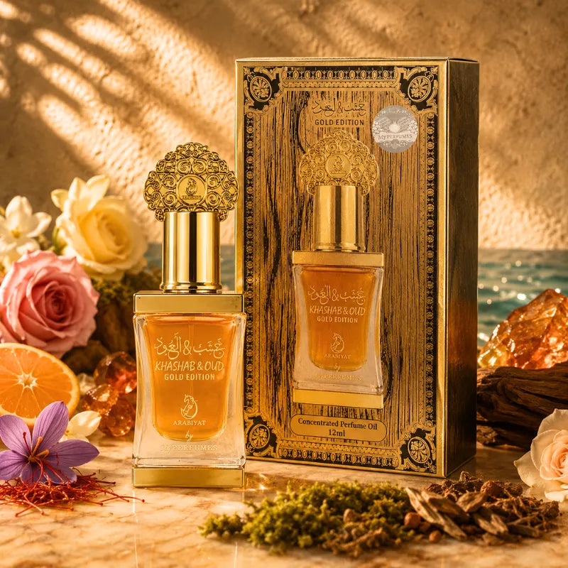 Khashab & Oud Gold - Huile parfumée concentrée 12 ml – Arabiyat