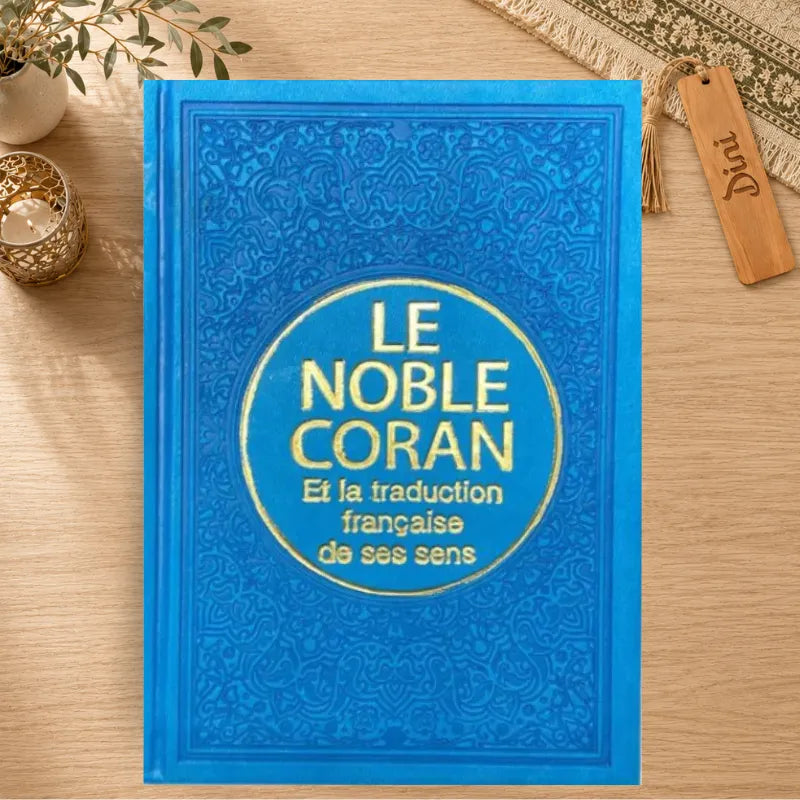 Le noble Coran avec traduction française - Taille petit bleu