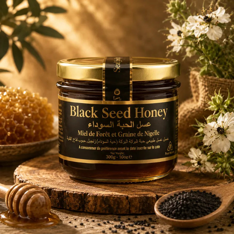 Miel pur de forêt aux graines de nigelle - Black Seed Honey