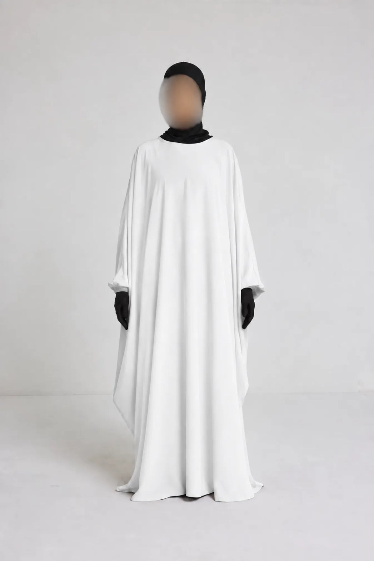 Robe Syhem - large et manche serrée blanc