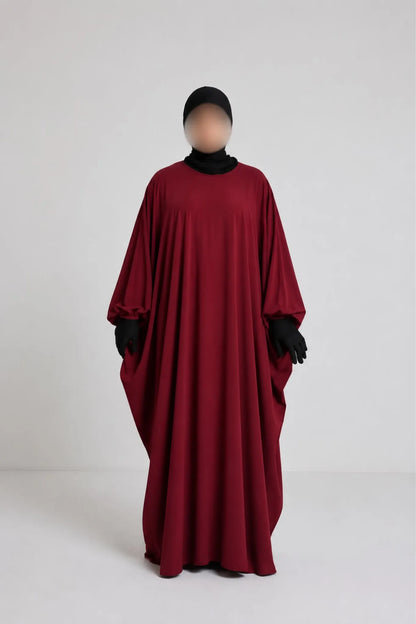 Robe Syhem - large et manche serrée rouge