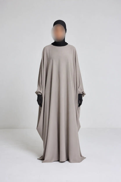 Robe Syhem - large et manche serrée taupe