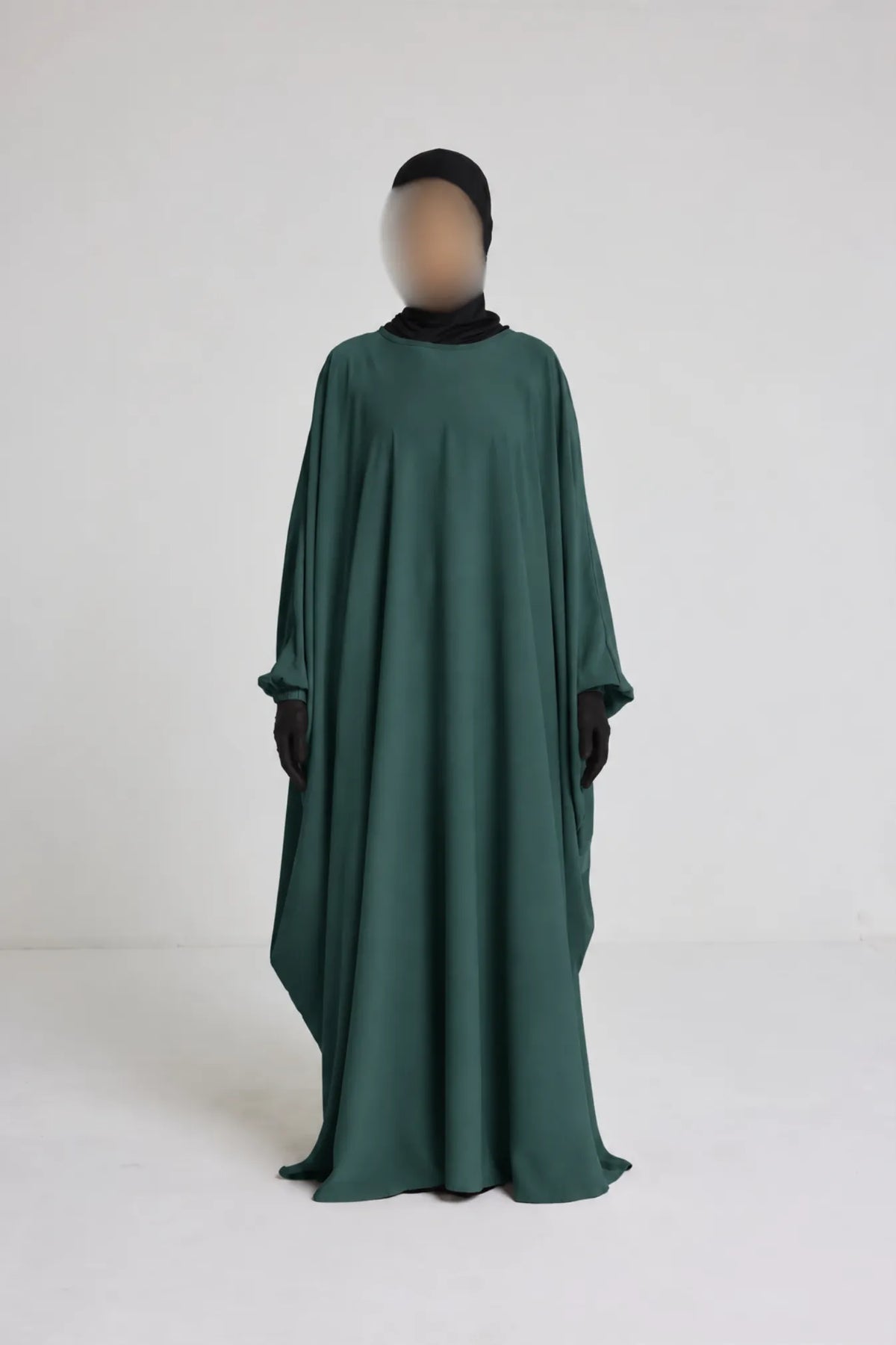 Robe Syhem - large et manche serrée vert bouteille