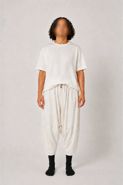 Sarouel Coupe Droite blanc cassé