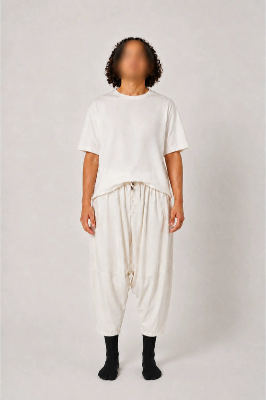 Sarouel Coupe Droite blanc cassé
