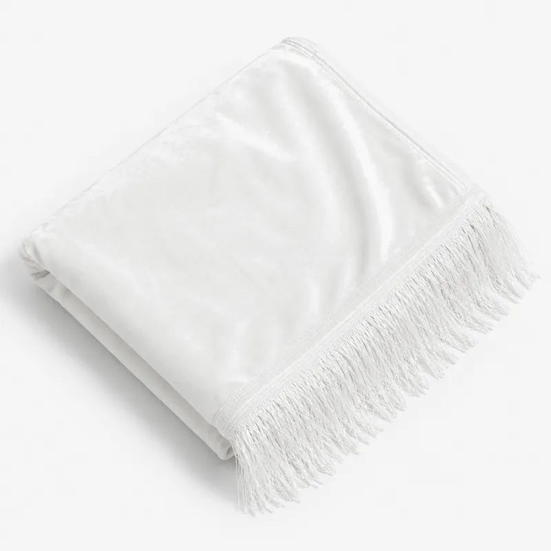 Tapis de Prière Uni Rectangulaire blanc