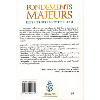 Fondements Majeurs - Extraits des règles de l'Islam