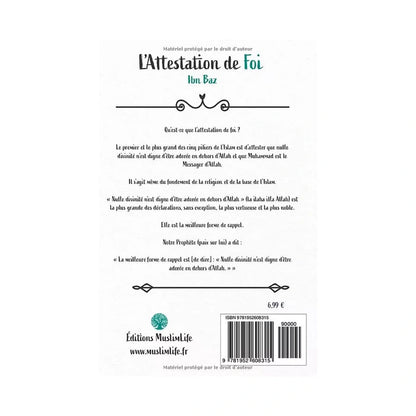 l'attestation de foi