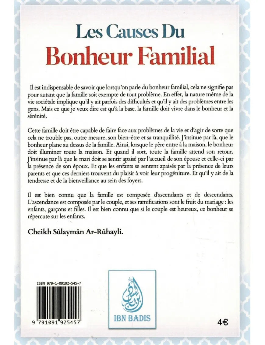 Les causes du bonheur familial